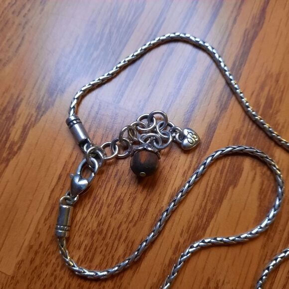 BRIGHTON "Katu" Silver and Wood Necklace. BOHEMIAN! - Picture 3 of 8